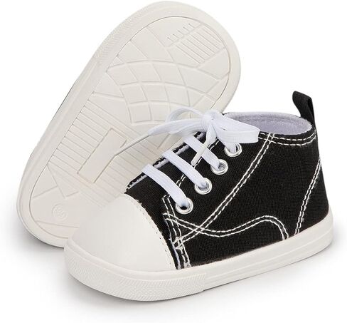 CENCIRILY Baby Boys Girls Canvas Sneakers Newborn High Top Ankle Shoes Toddler Oxford Casual Walking Shoes in Saudi Arabia