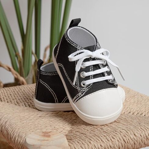 CENCIRILY Baby Boys Girls Canvas Sneakers Newborn High Top Ankle Shoes Toddler Oxford Casual Walking Shoes in Saudi Arabia