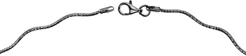 Bling For Your Buck Black Rhodium Flashed Sterling Silver 1.5mm Italian Wavy Spring Omega Necklace, 16" - 20" in Saudi Arabia