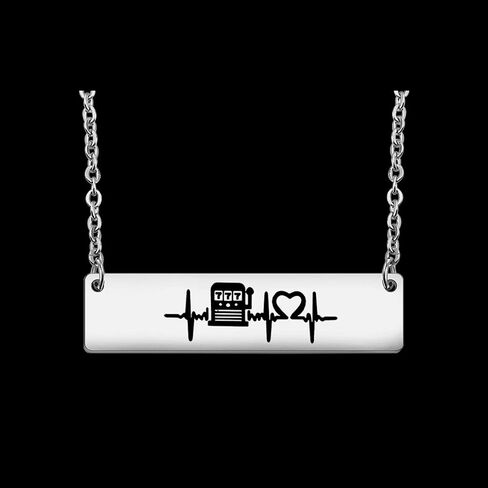 WSNANG Gambler Gifts Lucky 777 Jackpot Casino Slot Machine Pendant Necklace Gambling Jewelry Casino Lover Gift in Saudi Arabia