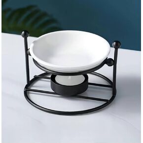 Delicate Romantic Metal Tealight Candle Holder Home Decoration Oil Tart Burner Aroma Diffuser Furnace Black White