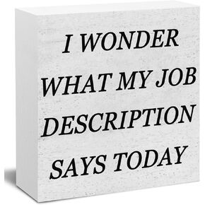 Funny Home Office Decor Wooden Box Sign, Rustic Farmhouse Decorative Awesome Positive Office Desk Accessories Wood Table Sign, Social Worker Appreciation Inspirational gifts