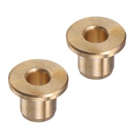 2pcs Bronze Flange Bearing Sleeve [10mm Bore x 14 OD x 20mm Flange Thickness] Self-Lubricating Bushings