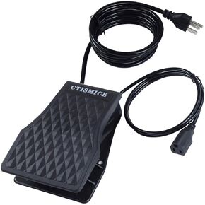 Variable Speed Foot Pedal, Momentary Control Switch with 70 Inch Extension Power Cord and 50 Inch Extension Cord to Connect for Rotary Tools and Stationary Power Tools