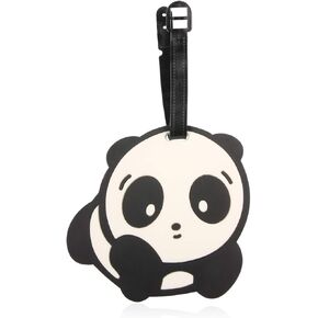 Cute Animal Travel Bag Luggage Name Tag ID Labels - Suitcase Identification Label Holder Alpaca, Llama, Panda, Unicorn (Llama - White)