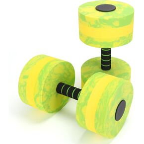 Aquatic Exercise Dumbbells, 2PCS Aqua Fitness Barbells, High-Density EVA-Foam Dumbbell Set, Pool Weights Dumbbells Set for Water Aerobics Weight Loss, Pool Fitness, Water Exercise