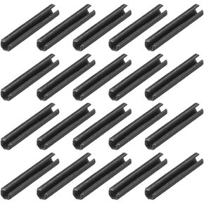 uxcell 1.7mm x 8mm Dowel Pin Carbon Steel Split Spring Roll Shelf Support Pin Fasten Hardware Black 20 Pcs