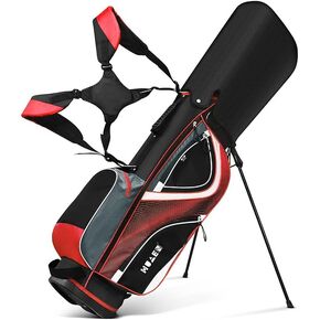 Golf Stand Bag - 14-Way Divider, 5 Pockets Golf Club Bags, Ergonomic Straps, Waterproof Nylon Material, Ideal for All Golfers