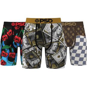PSD Men's Rich Drip 3-Pack Boxer Briefs, Multi, XL