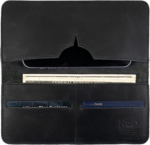 Hide & Drink, Cell Phone Wallet Handmade from Full Grain Leather - Sangria in Saudi Arabia