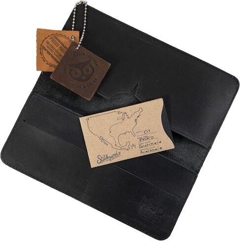 Hide & Drink, Cell Phone Wallet Handmade from Full Grain Leather - Sangria in Saudi Arabia