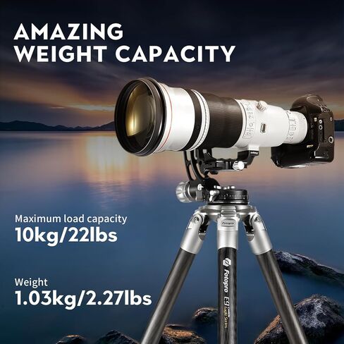 رأس Fotopro E-9H Gimbal، رأس حامل ثلاثي من الألومنيوم للتصوير الفلكي للحياة البرية، رأس سائل عالي التحمل أقصى تحميل 30 كجم/66 رطلاً in Saudi Arabia