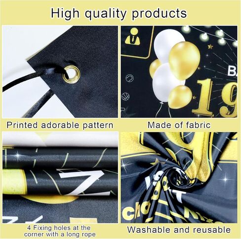 1983 41st Birthday Decorations For Men Women, Black Gold Vintage Back in 1983 41st Birthday Backdrop Banner, 41 Years Old Birthday Poster Photo Background, 41st Anniversary Party Supplies in Kuwait