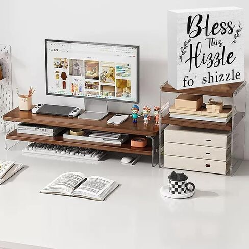 Funny Home Office Decor Wooden Box Sign, Rustic Farmhouse Decorative Awesome Positive Office Desk Accessories Wood Table Sign, Social Worker Appreciation Inspirational gifts in Saudi Arabia