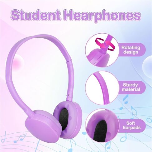 Kids Bulk Headphones for Classroom School 8 Pack Durable Wired Classroom Headphones for Kids Student Children Teens Boys Girls HD Sound 3.5mm Jack (8 Colors) in Saudi Arabia