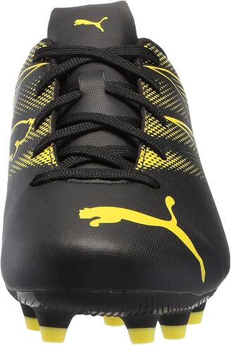 PUMA Attacanto Firm Artificial Ground Sneaker, Electric Lime Black, 12.5 US Unisex Big Kid in Saudi Arabia