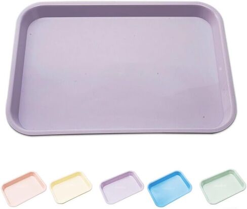 صينية أدوات طب الأسنان، صواني مسطحة طبية بلاستيكية قابلة للتعقيم، 9.45 بوصة × 6.25 بوصة × 0.85 بوصة (أخضر) in Kuwait