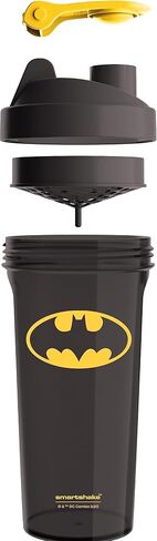 Smartshake DC Lite Protein Shaker Bottle 800ml – BPA Free Leakproof Gym Protein Shakes Bottle for Protein Powder DC Comics Bottle Batman in Saudi Arabia