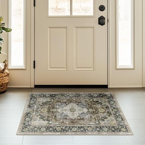 سجاد منطقة 8x10 قابل للغسل في الغسالة، سجادة 8x10 ذات كومة منخفضة، لا تساقط، سجاد منطقة لغرفة المعيشة، غرفة النوم، غرفة الطعام، مدخل المطبخ، داخلي من الطوب in Kuwait