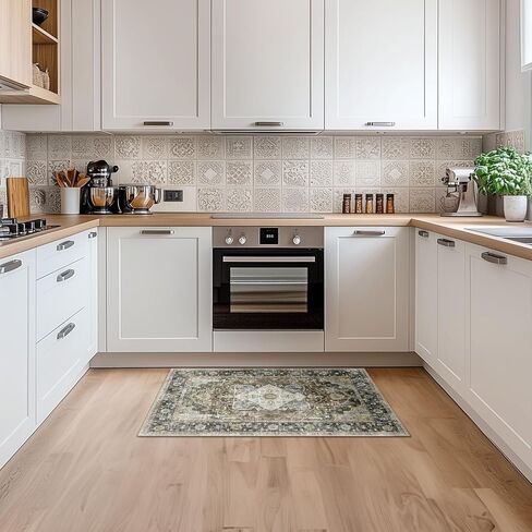 سجاد منطقة 8x10 قابل للغسل في الغسالة، سجادة 8x10 ذات كومة منخفضة، لا تساقط، سجاد منطقة لغرفة المعيشة، غرفة النوم، غرفة الطعام، مدخل المطبخ، داخلي من الطوب in Kuwait