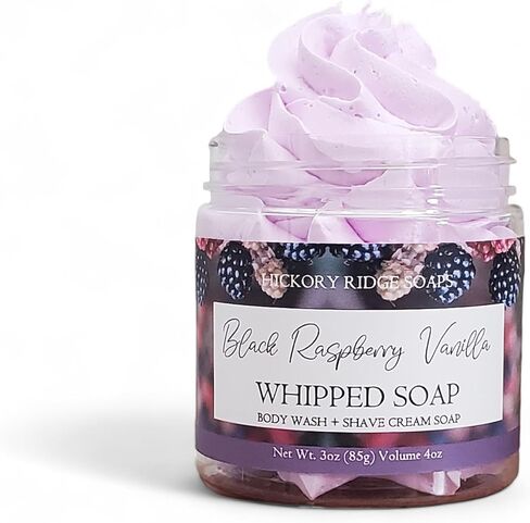 Black Raspberry Vanilla Fluffy Whipped Soap, Regular Soap, Body Wash, and Shave Cream All In One (Small) in Saudi Arabia