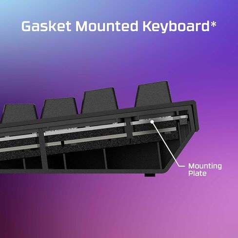 HyperX Alloy Rise – Hot-Swappable Mechanical Gaming Keyboard, PC, Ambient Light Sensor, Gasket Mounted, HyperX Linear Switches in Kuwait