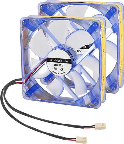 2Pcs 12025 Fan 12cm 12V 120x120x25mm Computer Case Fan Led Luminous Computer Motherboard CPU Cooler Fan Chassis Cooling Fan 120mm for PC Computer Case Cooler - 2.54mm 2510 2Pin in Saudi Arabia