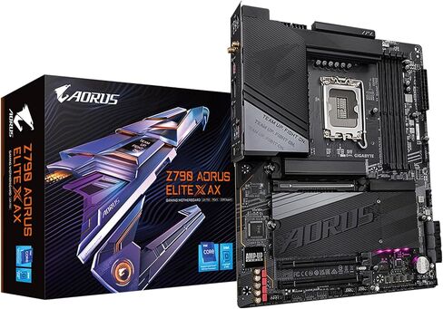 اللوحة الأم GIGABYTE Z790 AORUS PRO X WIFI7 LGA 1700 Intel Z790 X ATX مع DDR5، 5* M.2، PCIe 5.0، USB 3.2 Type-C، Wi-Fi 7، 5GbE LAN، Q-Flash Plus، EZ-Latch Plus in Kuwait