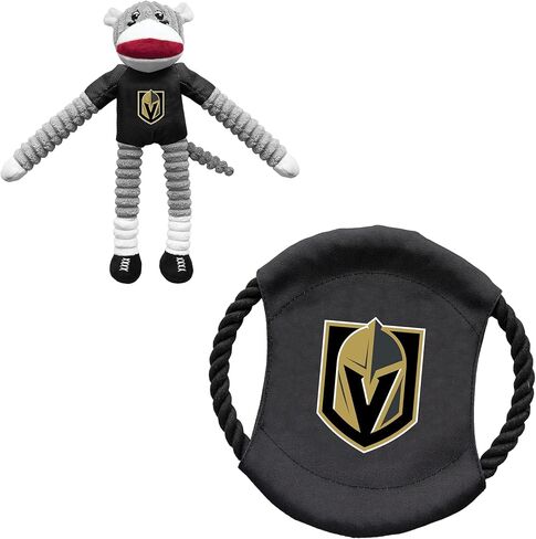 Littlearth NHL Unisex-Adult NHL Sock Monkey and Flying Disc Pet Toy Combo Set in Saudi Arabia