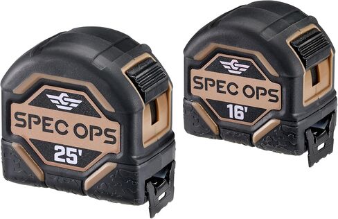 Spec Ops Tools شريط قياس 16 قدم 1 1/4 بوصة شفرة مزدوجة الجوانب من الدرجة العسكرية، تم التبرع بنسبة 3% للمحاربين القدامى in Kuwait