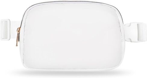 Unisex Mini Belt Bag, Fanny Pack with Adjustable Strap as a Crossbody Shoulder Bag for Workout Running Traveling Hiking (White) in Saudi Arabia