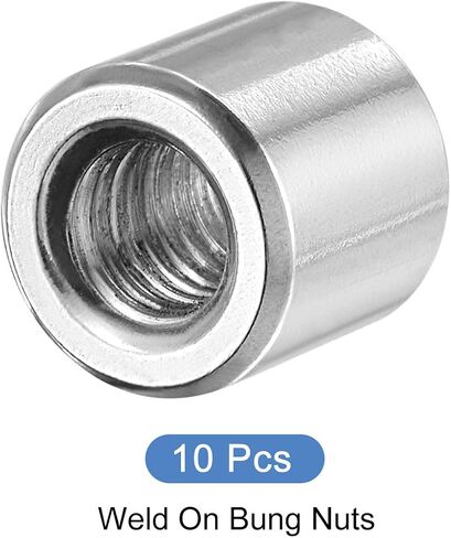 METALLIXITY Weld on Bung Nut (M6x10mmx10mm) 20 قطعة، تركيب خزان الوقود القابل للحام من الفولاذ المقاوم للصدأ - لصيانة المكونات، محول اللحام in Saudi Arabia