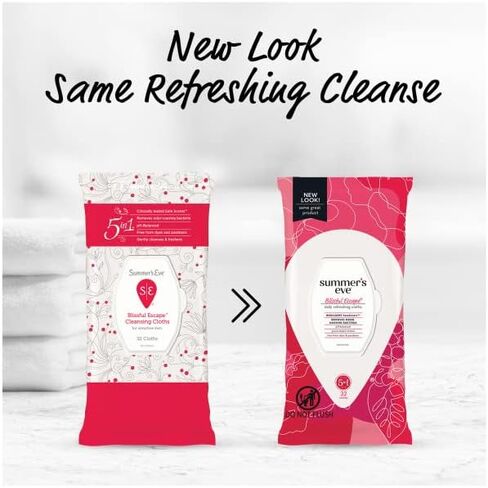 Summer's Eve Sheer Floral Daily Refreshing Feminine Wipes, Removes Odor, pH balanced, 16 count, (Pack of 2) in Saudi Arabia