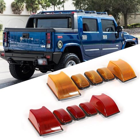 GTINTHEBOX 10pcs Smoked Lens Front Rear Cab Roof light Compatible with 2003-2009 Hummer H2, 2005-2009 Hummer H2 SUT Top Clearance Marker Front Rear Cab Roof lamp Shell in Saudi Arabia