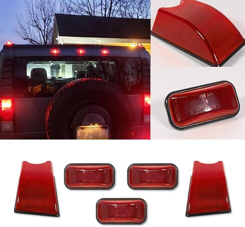 GTINTHEBOX 10pcs Smoked Lens Front Rear Cab Roof light Compatible with 2003-2009 Hummer H2, 2005-2009 Hummer H2 SUT Top Clearance Marker Front Rear Cab Roof lamp Shell in Saudi Arabia
