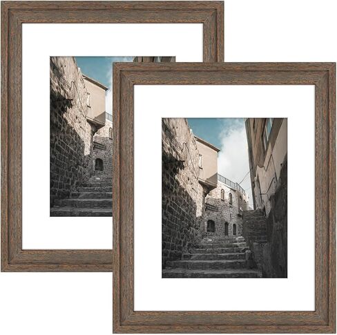 Space Art Deco، إطار ملصق خشبي مقاس 13 × 19 بني داكن - عرض صور مقاس 11 × 17 مع حصيرة أو 13 × 19 بدون حصيرة، إطار معرض حائط أفقي أو عمودي مع زجاج حقيقي للأعمال الفنية (عبوتان) in Kuwait