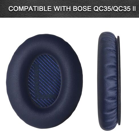 Replacement Ear Pads for Bose QuietComfort 35 35 II 15 25(qc 35 25 15/QC35 ii), Headphone Ear Covers, High Density Memory Cotton, Soft Leather, Adaptive Noise Isolation Headphones Pads Cushions in Kuwait