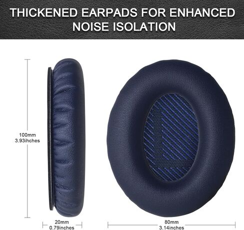 Replacement Ear Pads for Bose QuietComfort 35 35 II 15 25(qc 35 25 15/QC35 ii), Headphone Ear Covers, High Density Memory Cotton, Soft Leather, Adaptive Noise Isolation Headphones Pads Cushions in Kuwait