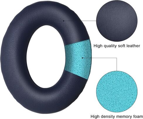 Replacement Ear Pads for Bose QuietComfort 35 35 II 15 25(qc 35 25 15/QC35 ii), Headphone Ear Covers, High Density Memory Cotton, Soft Leather, Adaptive Noise Isolation Headphones Pads Cushions in Kuwait