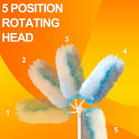 عبوات منفضة 360 من أجل سويفر، مجموعة عبوات منفضة مع 35 عبوة منفضة ومقبضين لتنظيف المنزل والسيارة، عبوات منفضة متعددة الأسطح شديدة التحمل للمكتب، الستائر، مراوح السقف، الأثاث in Kuwait