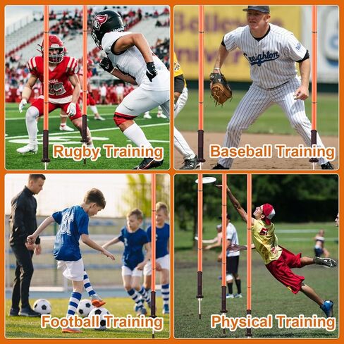 Soccer Training Equipment Agility Training Pole Set, 6 Spring Soccer Plug-in Type Dribbling Pole, Agility Ladder, 10 Soccer Cones for Speed Training, Soccer Training, Basketball Athletes Kids in Saudi Arabia