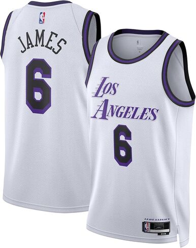 Outerstuff Lebron James Los Angeles Lakers White #6 للأطفال الرضع إصدار المدينة 2022/23 Swingman Jersey in Saudi Arabia