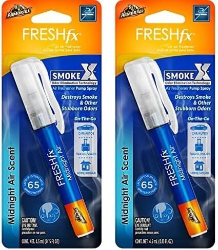 Fresh FX Smoke X Car Odor Eliminator Spray Pump by Armor All, On-The-Go Car Air Freshener Spray, Midnight Air Scent, 0.15 Oz in Saudi Arabia