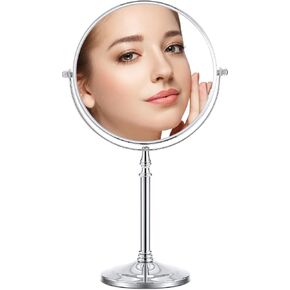 Makeup Mirror, 20X Magnifying Mirror for Desk, Makeup Mirror with Magnification 8 inch, Double Sided 1X/20X Magnifying Mirror with Stand, Personal Makeup Mirrors for Home and Office