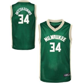 Giannis Antetokounmpo Milwaukee Bucks Green #34 Infants Toddler Team Color Home Player Jersey