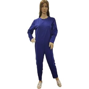 J & E Talit Inc. Womens Alzheimers Clothing - Alzheimer Anti-Strip Jumpsuit (Royal, Large)