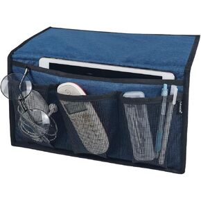 Gloppie Bedside Caddy Bed-Side Pockets Organizer Remote Holder for Bedside Organizer Bedside Pocket Storage Caddy Bedside Hanging Organizer with Pockets Table Cabinet Storage Organizer Black