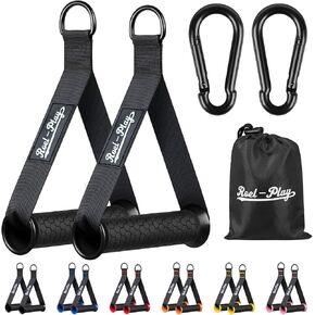 Gym Exercise Handles, Replacement Fitness Equipment for Strength Trainer, Cable Machine and Resistance Band Handles, Home Gym Add On Equipment