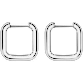 Minimalist Star Hoop Earrings for Women Stainless Steel Hypoallergenic Hoops Women's Loop Earrings Fashion Large Earrings for Sensitive Ears Wire Hoop Earring Lucky Dangle Drop Earrings