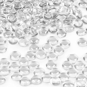 FUTUREPLUSX 500-550 قطعة من الرخام الزجاجي المسطح، 3 رطل من الخرز الزجاجي أحجار المنقلة باللون الأزرق الفاتح والحصى الزجاجية المزخرفة لحوض السمك DIY الحرف اليدوية وحشو المزهرية ونثر الطاولة in Kuwait